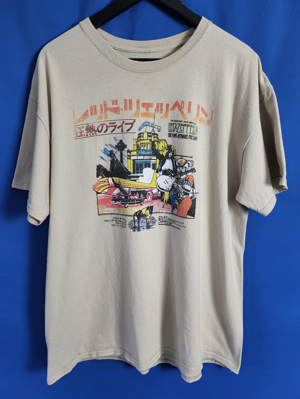 Led Zeppelin Medium 22"  T-Shirt Graphic Tee Japan Tour Inspired Mythgen